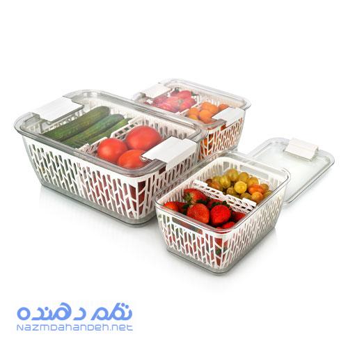 ظرف نگهدارنده میوه و سبزی هوم کت